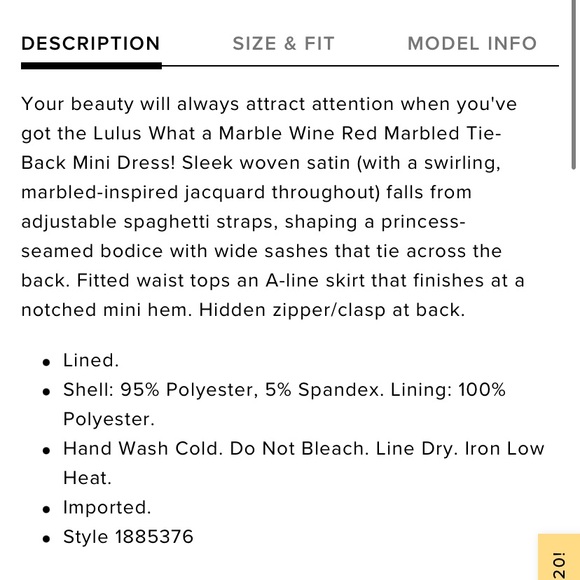 NWT What a Marble Wine Red Marbled Tie-Back Mini Dress - Picture 6 of 9